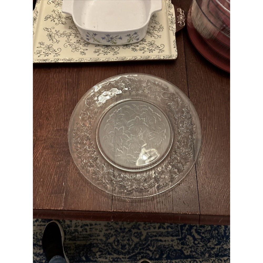 Princess House Fantasia 10" Dinner Plate Clear with Frosted Bottom Replacement